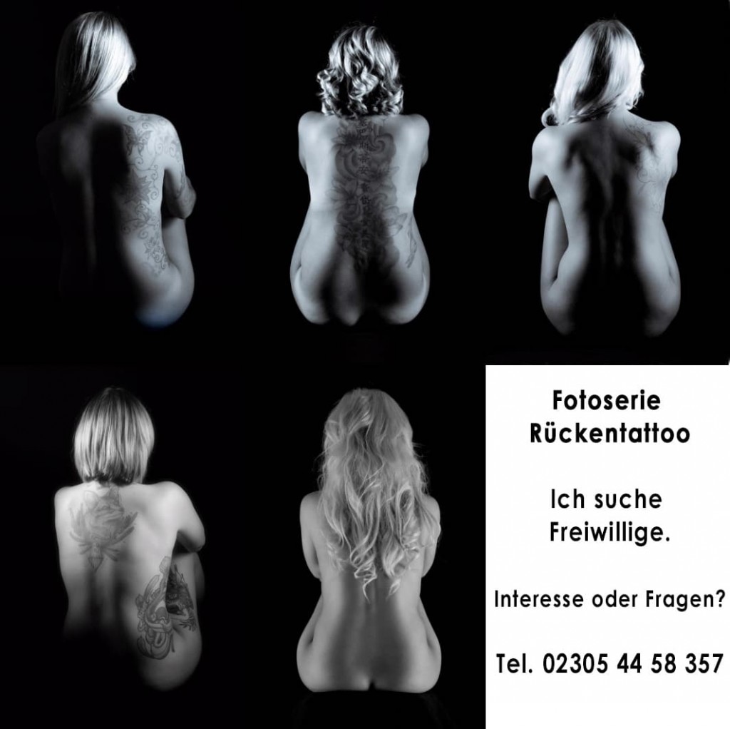 Gesamtbild Fotoaktion Rückentattoo im Fotostudio Keepsmile, Castrop-Rauxel