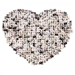 Herzförmiges Foto mit allen Dateien aus einem Fotoshooting im Fotostudio Keepsmile, Castrop-Rauxel zwischen Dortmund, Herne und Bochum