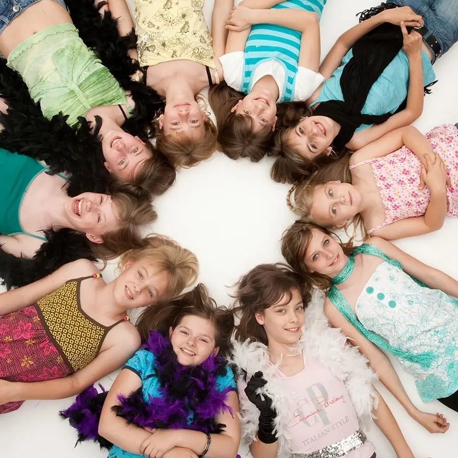 Gruppenfoto Teenager Geburtstags-Fotoshooting im Fotostudio Keepsmile, Castrop-Rauxel