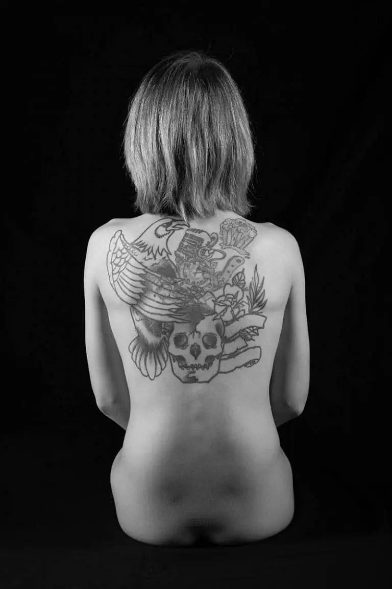 Fotoaktion Rückentattoo im Fotostudio Keepsmile, Castrop-Rauxel