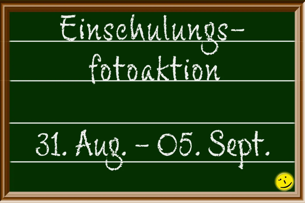 Einschulungs-Fotoaktion vom 31. August bis zum 5. September im Fotostudio Keepsmile