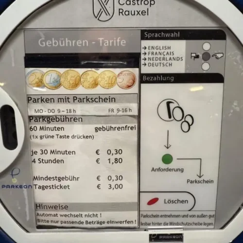 Parkscheinautomat B&uuml;rgherb&uuml;ro